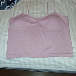 No Boundaries Light Pink Ribbed Camisole